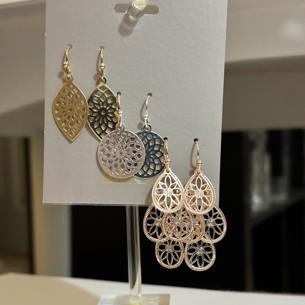 NWT Mixit 3 color earrings